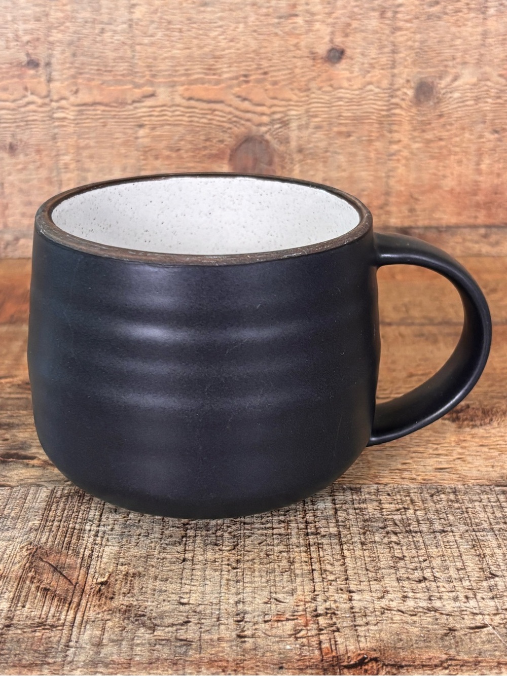 Crate & Barrel 18th Street Black Stoneware Mug